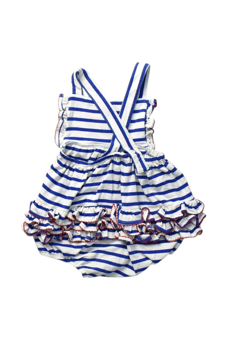 A White Sleeveless Rompers from Classic Whimsy in size 18-24M for girl. (Back View)