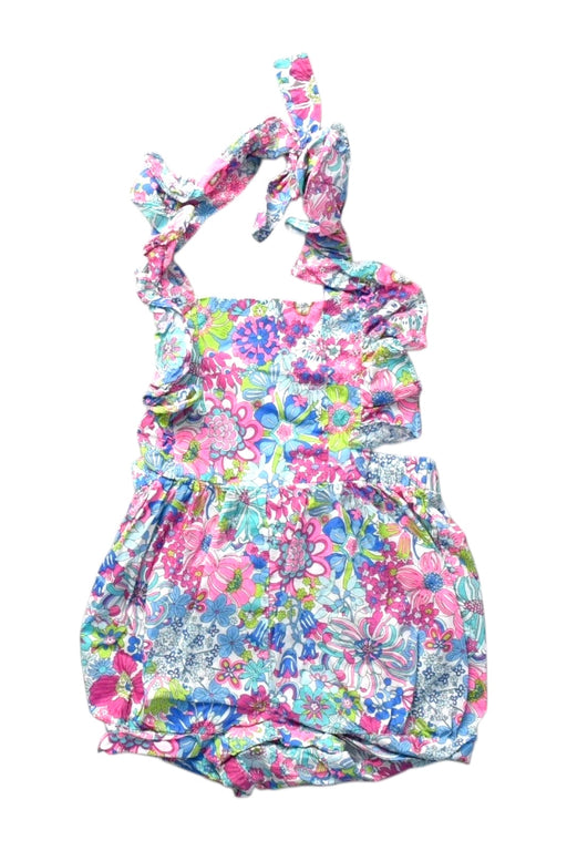 A Multicolour Sleeveless Rompers from Jacadi in size 12-18M for girl. (Front View)