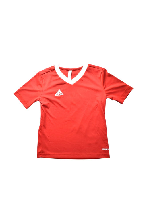 A Red Active Tops from Adidas in size 8Y for boy. (Front View)