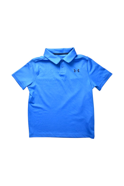 A Blue Short Sleeve Polos from Under Armour in size 8Y for boy. (Front View)