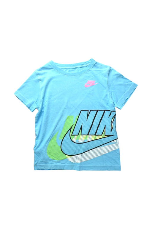 A Blue Short Sleeve T Shirts from Nike in size 6T for girl. (Front View)