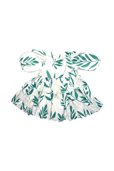 Green Pink Chicken Short Sleeve Dress 2T — Retykle Singapore