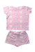 A Pink Shorts Sets from Seed in size 4T for girl. (Back View)