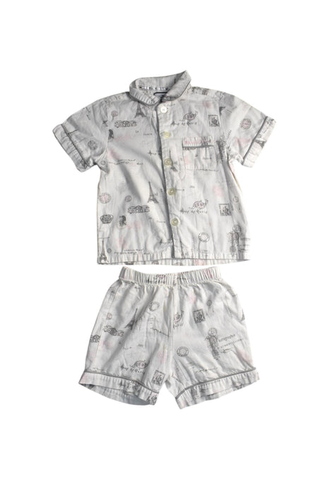 A White Pyjama Sets from Petite Plume in size 4T for girl. (Front View)