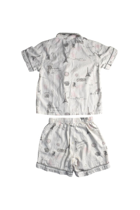 A White Pyjama Sets from Petite Plume in size 4T for girl. (Back View)