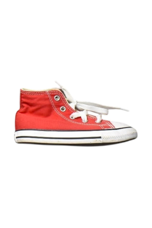 A Red Sneakers from Converse in size 3T for boy. (Front View)