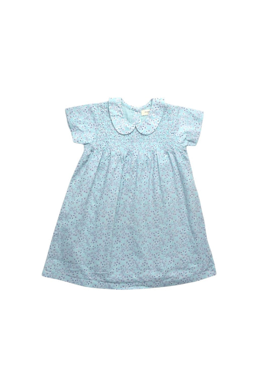 A Blue Short Sleeve Dresses from Pigeon Organics in size 2T for girl. (Front View)