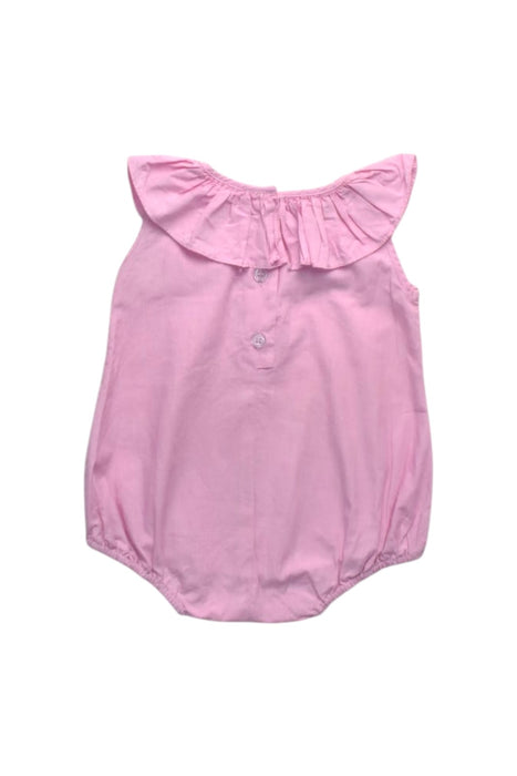 A Pink Sleeveless Rompers from Sea Apple in size 3-6M for girl. (Back View)