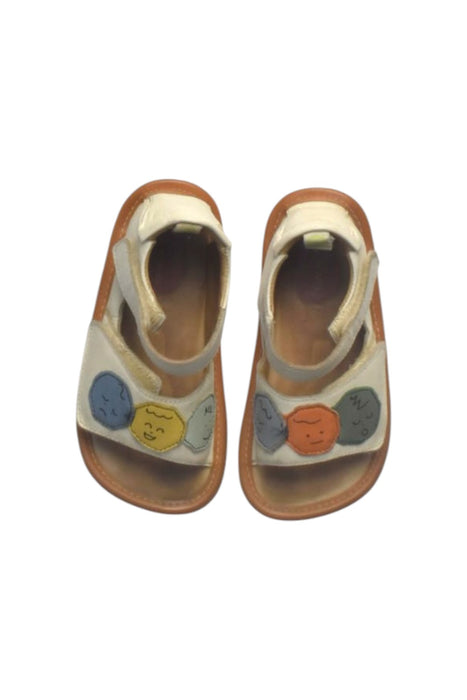 A Beige Sandals from Tip Toey Joey in size 3T for girl. (Back View)