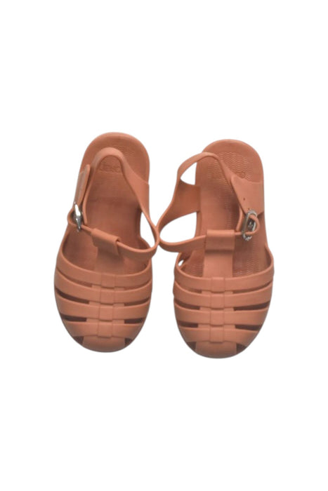 A Peach Sandals from Liewood in size 4T for girl. (Back View)