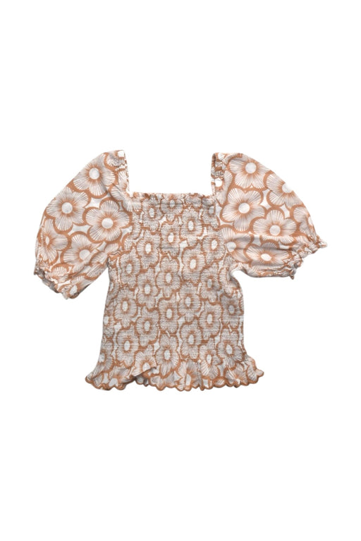 A Peach Short Sleeve Tops from Seed in size 10Y for girl. (Front View)