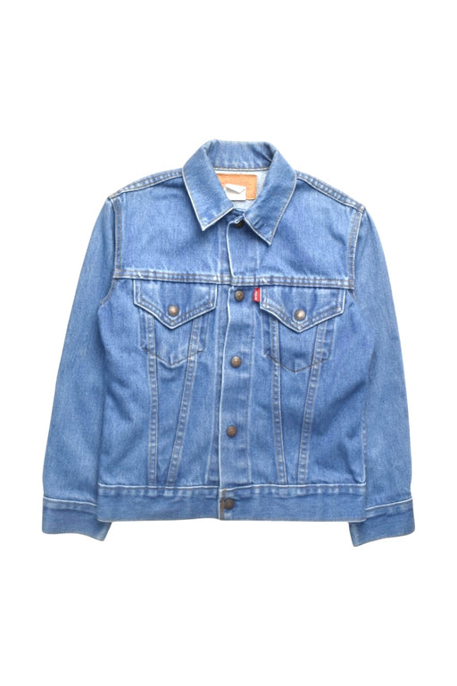 A Blue Lightweight Jackets from Levi's in size 12Y for girl. (Front View)