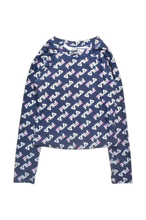 A Navy Rash Guards from Fila in size 12Y for girl. (Front View)