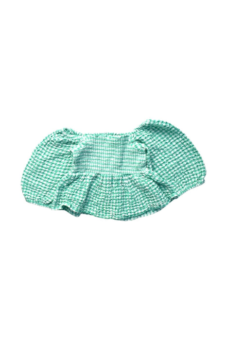 A Green Short Sleeve Tops from Seed in size 4T for girl. (Front View)