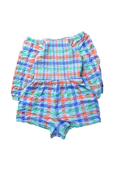 A Multicolour Long Sleeve Rompers from Seed in size 6T for girl. (Front View)