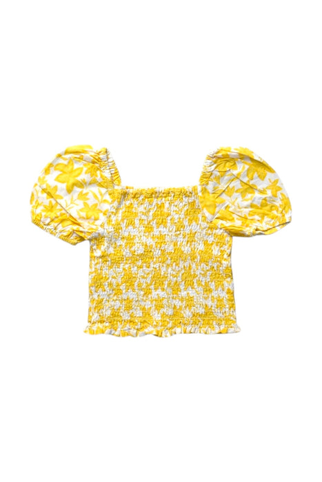 A Yellow Short Sleeve Tops from Seed in size 3T for girl. (Back View)