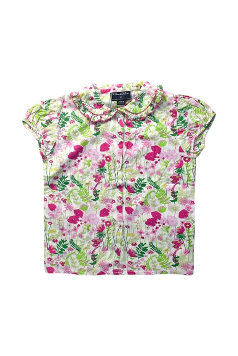 A Multicolour Short Sleeve Shirts from Oscar de la Renta in size 4T for girl. (Front View)