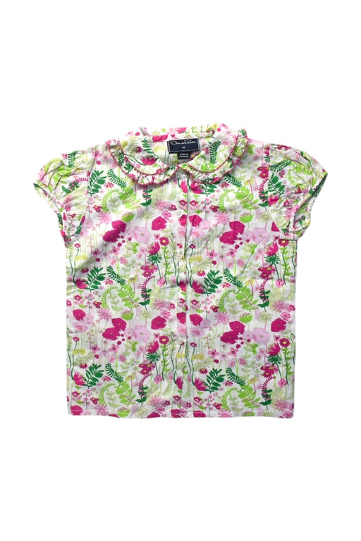A Multicolour Short Sleeve Shirts from Oscar de la Renta in size 4T for girl. (Front View)