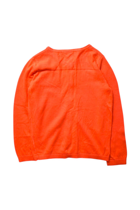 A Orange Cardigans from Petit Bateau in size 5T for girl. (Back View)
