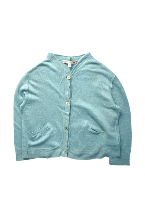 A Blue Cardigans from Bonpoint in size 3T for girl. (Front View)