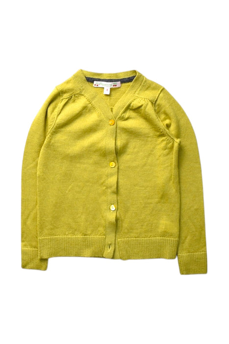 A Yellow Cardigans from Bonpoint in size 4T for girl. (Front View)