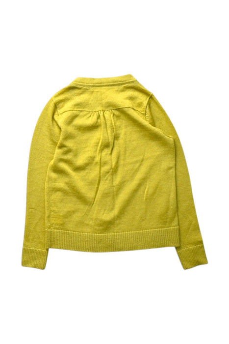 A Yellow Cardigans from Bonpoint in size 4T for girl. (Back View)