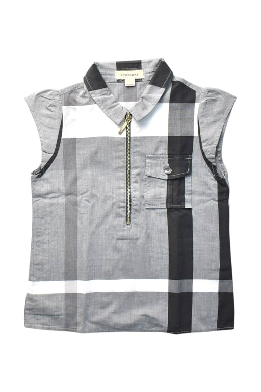 A Black Sleeveless Shirts from Burberry in size 4T for girl. (Front View)