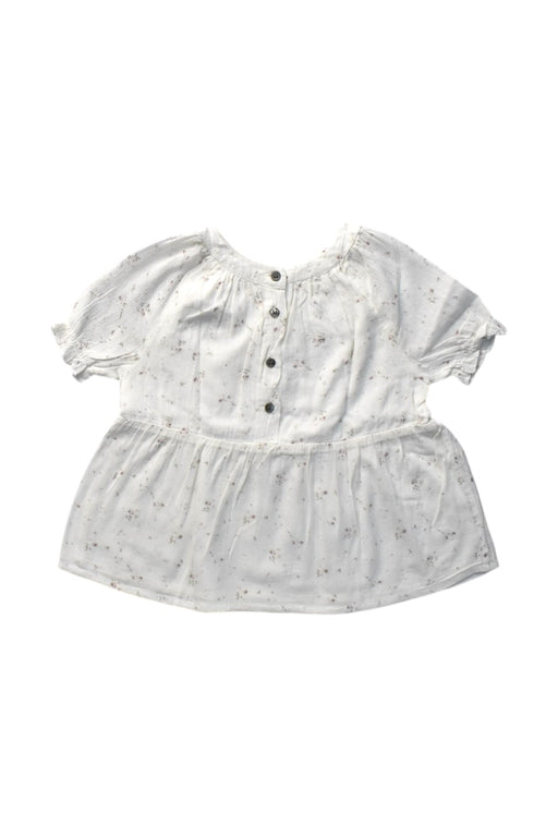 A White Short Sleeve Tops from Velveteen in size 3T for girl. (Front View)