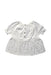 A White Short Sleeve Tops from Velveteen in size 3T for girl. (Front View)