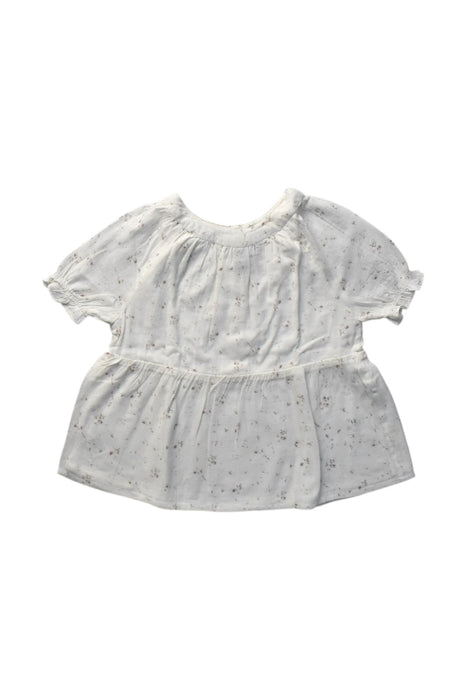 A White Short Sleeve Tops from Velveteen in size 3T for girl. (Back View)