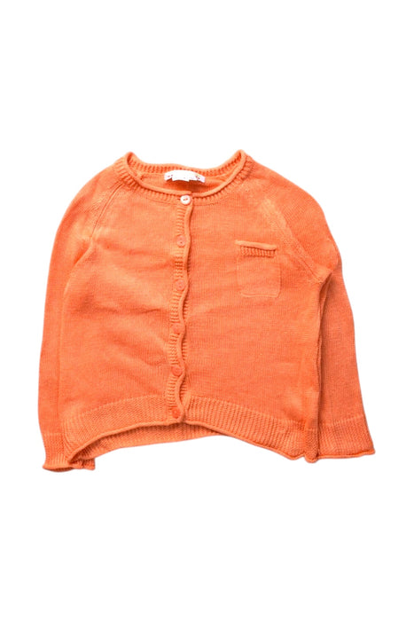 A Orange Cardigans from Bonpoint in size 4T for girl. (Front View)