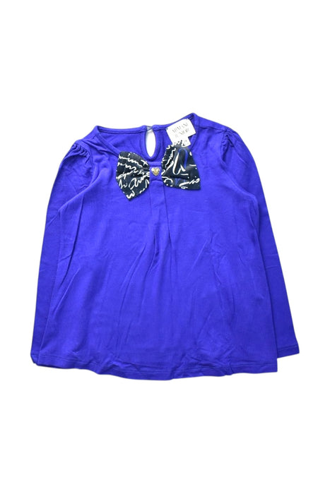 A Blue Long Sleeve Tops from Armani in size 2T for girl. (Front View)