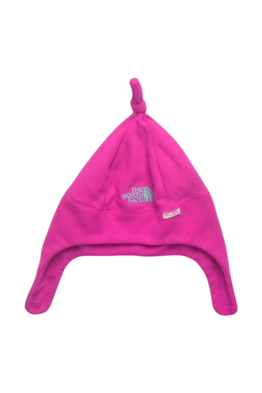 A Pink Winter Hats from The North Face in size 6-12M for girl. (Front View)