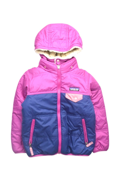 A Pink Puffer/Quilted Coats & Outerwear from Patagonia in size 4T for girl. (Front View)