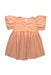 A Peach Short Sleeve Dresses from Jamie Kay in size 5T for girl. (Back View)
