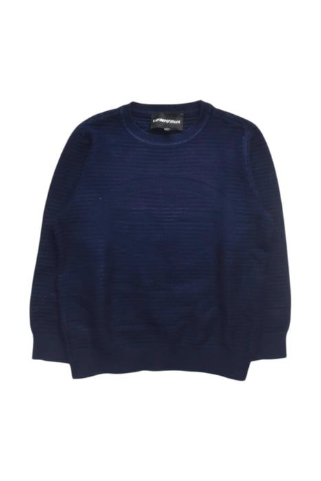A Navy Knit Sweaters from Emporio Armani in size 4T for boy. (Front View)
