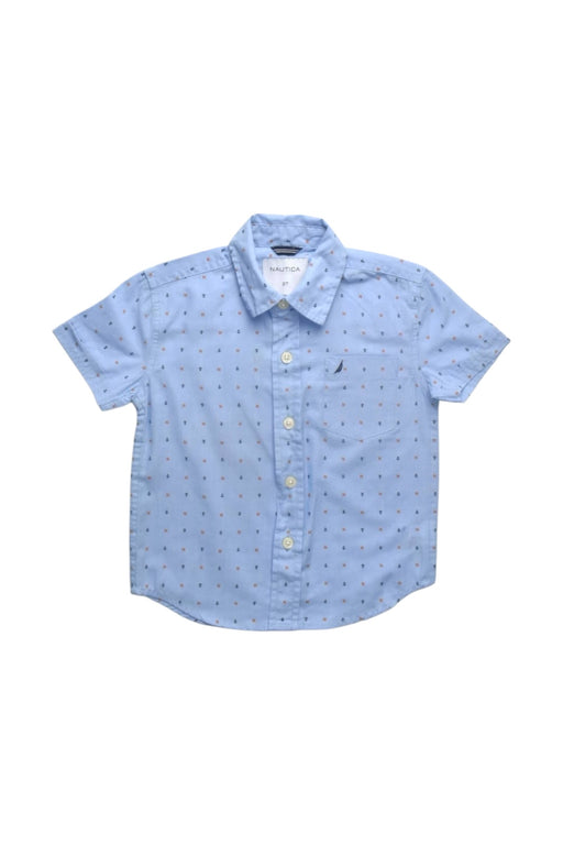 A Blue Short Sleeve Shirts from Nautica in size 2T for boy. (Front View)