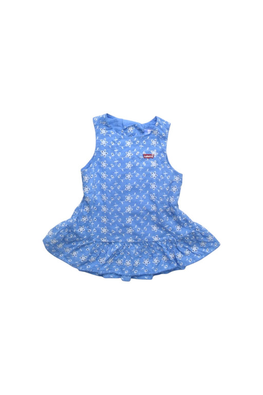 A Blue Sleeveless Tops from Levi's in size 3T for girl. (Front View)