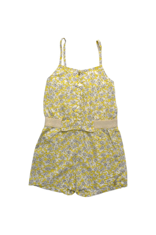 A Yellow Sleeveless Rompers from IKKS in size 4T for girl. (Front View)