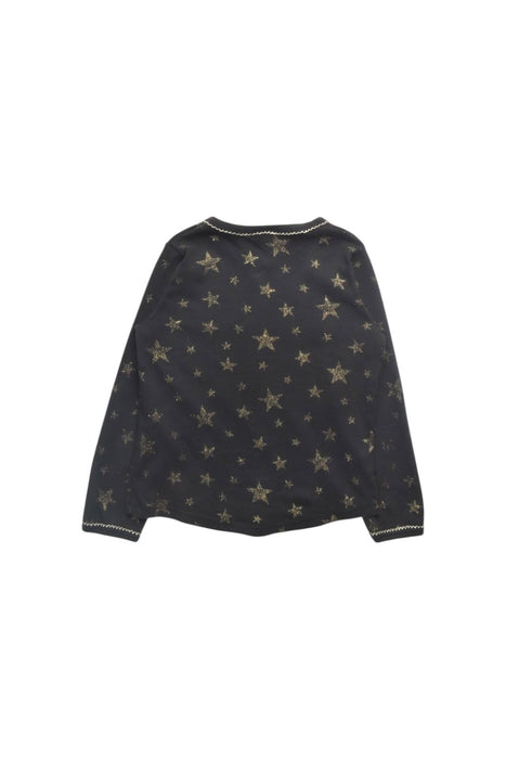 A Black Long Sleeve Tops from Petit Bateau in size 5T for girl. (Back View)