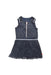 A Navy Sleeveless Dresses from IKKS in size 4T for girl. (Front View)