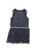 A Navy Sleeveless Dresses from IKKS in size 4T for girl. (Back View)