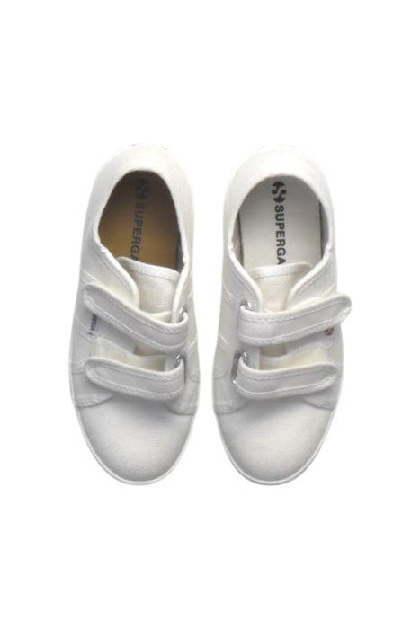 A White Sneakers from Superga in size 6T for girl. (Back View)