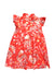 A Red Short Sleeve Dresses from Le Petit Society in size 2T for girl. (Front View)