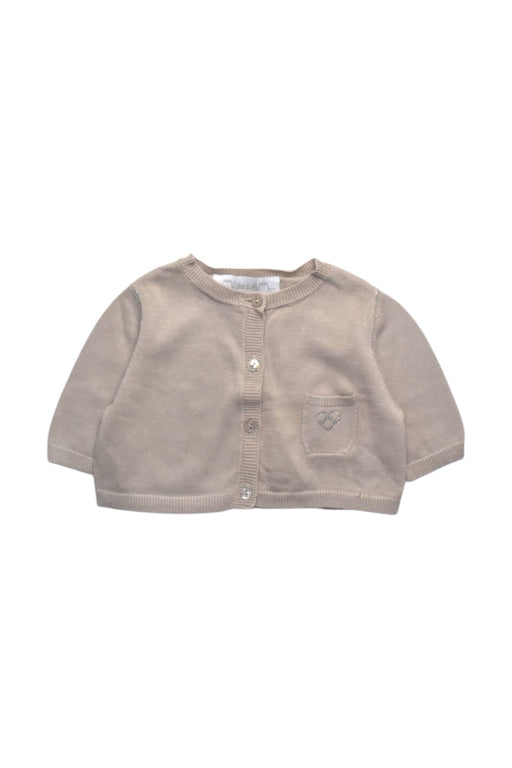 A Beige Cardigans from Chateau de Sable in size 6-12M for girl. (Front View)