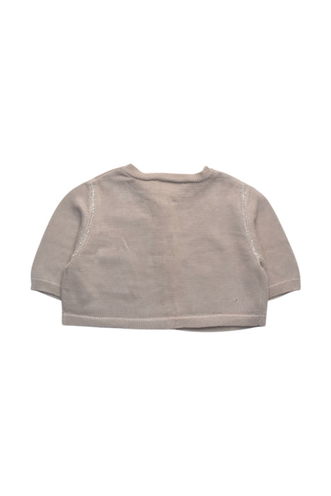 A Beige Cardigans from Chateau de Sable in size 6-12M for girl. (Back View)