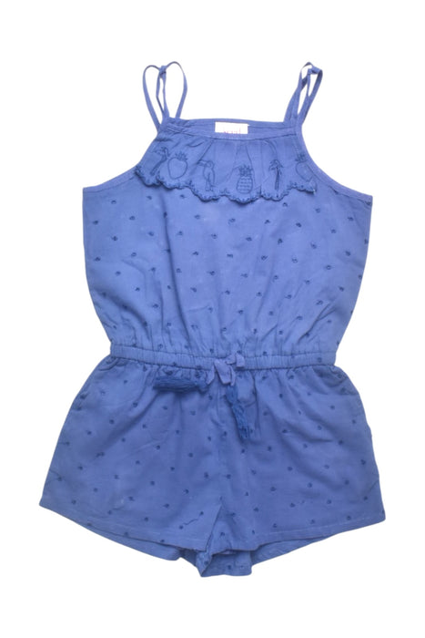 A Blue Sleeveless Rompers from Seed in size 2T for girl. (Front View)