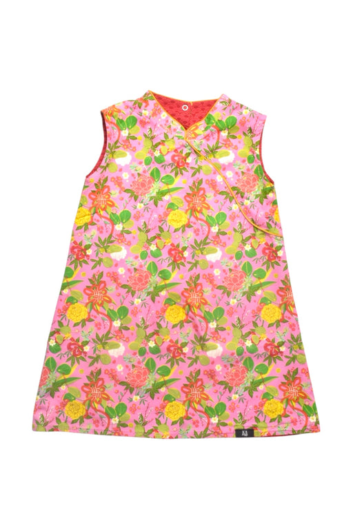 A Multicolour Sleeveless Dresses from Maison Q in size 2T for girl. (Front View)