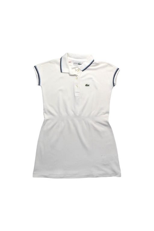 A White Short Sleeve Dresses from Lacoste in size 5T for girl. (Front View)