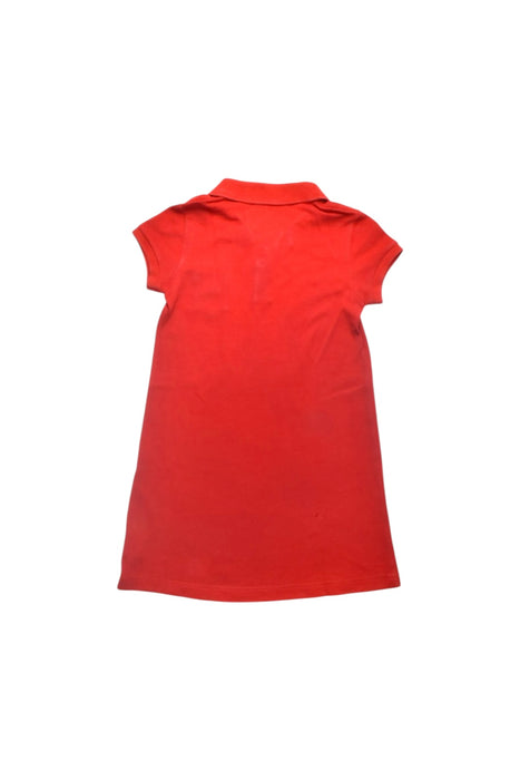 A Red Short Sleeve Dresses from Lacoste in size 4T for girl. (Back View)